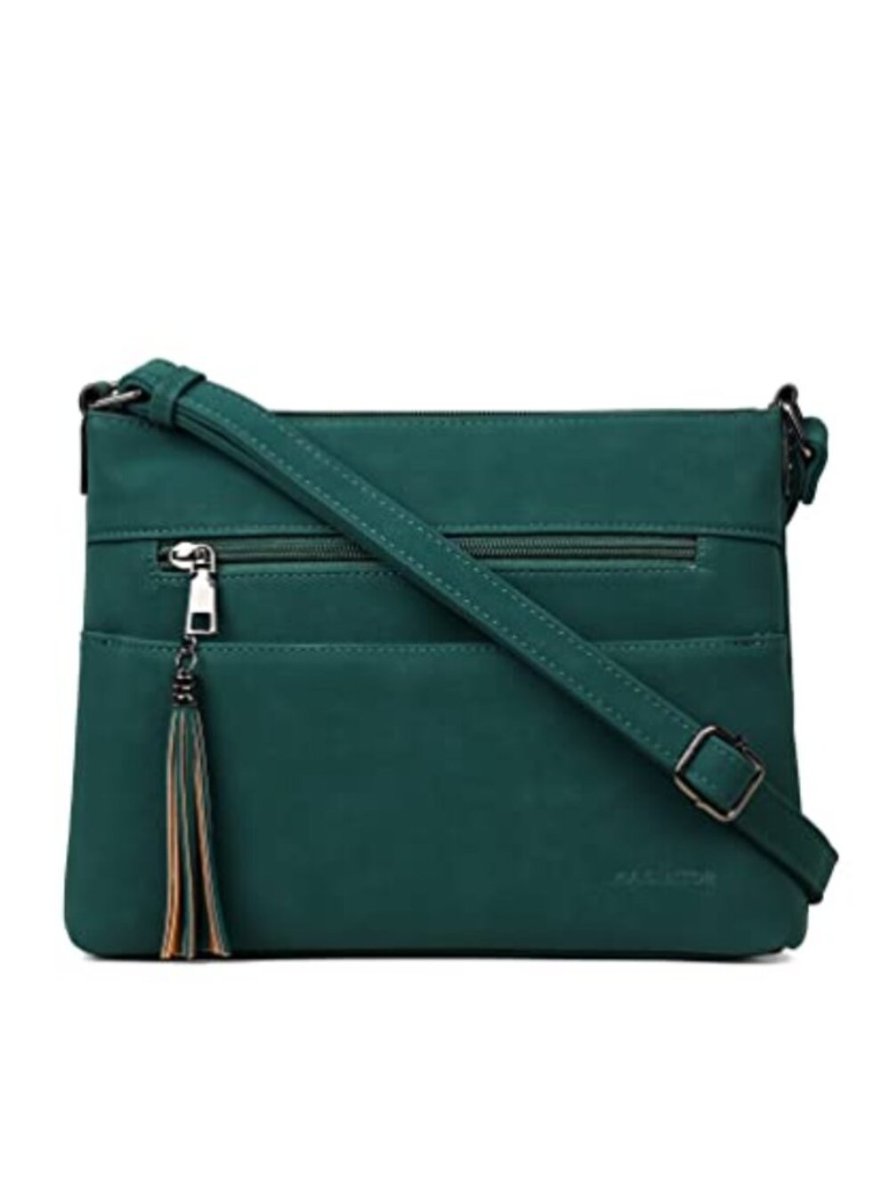 Medium Crossbody Purse Vegan Leather Compact Shoulder Bag Multi Pockets